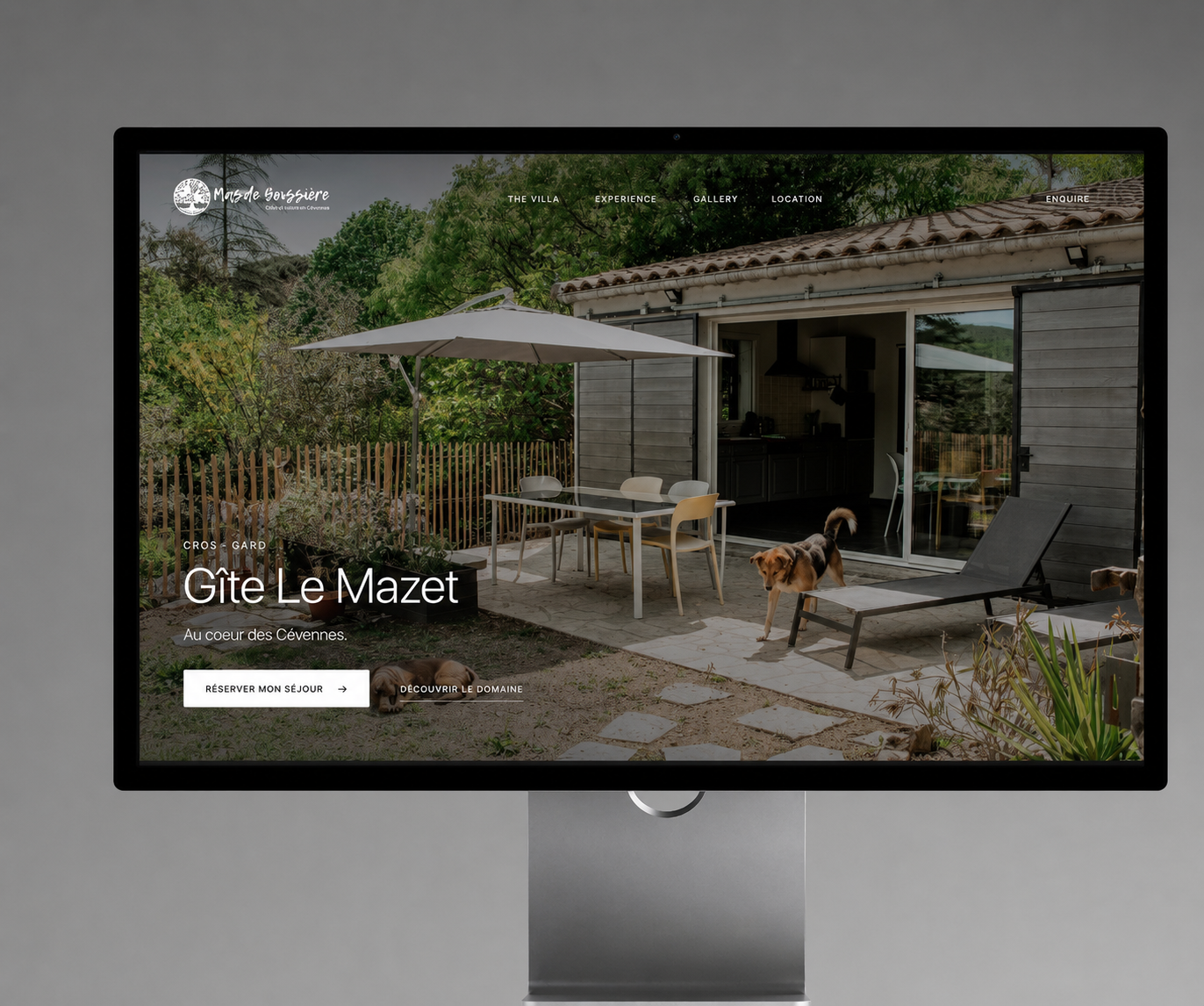 Site Gite Le Mazet présenté sur un écran desktop